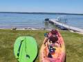 Paddle board and tandem kayak