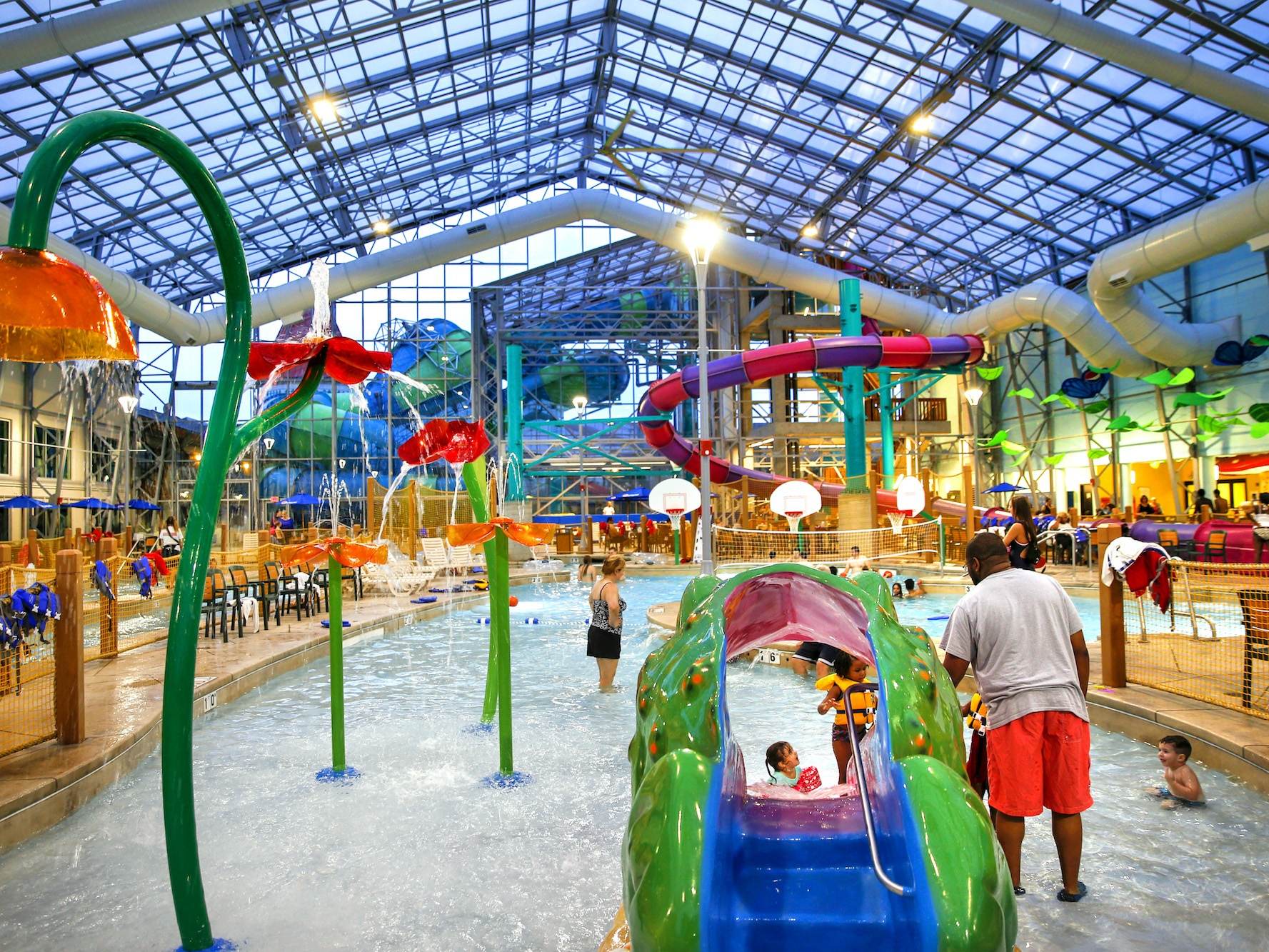 Parent and their children playing carousel at Mid Valley shopping