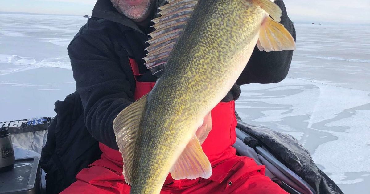 Winter Walleye Ice Fishing in Michigan's Great Lakes Bay Region