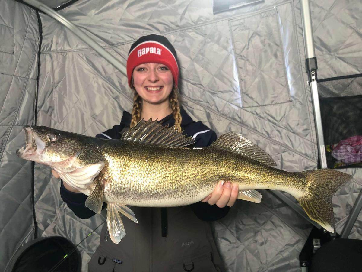 Winter Walleye Ice Fishing in Michigan's Great Lakes Bay Region Great