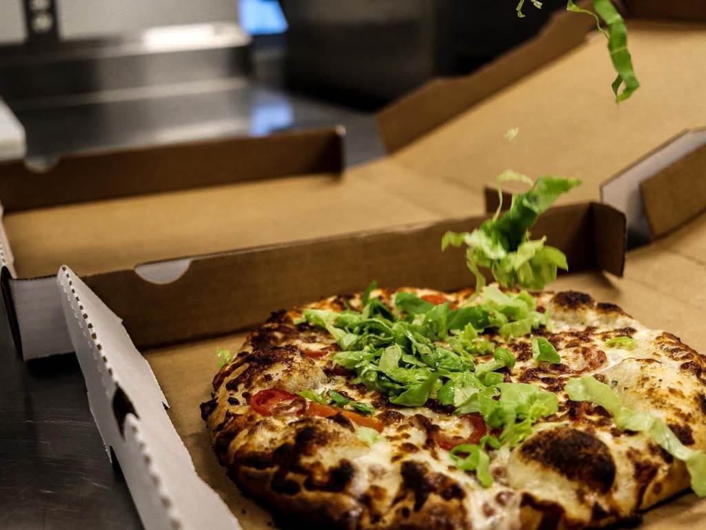Pizza to go from the Frankenmuth Farmers Market in Frankenmuth