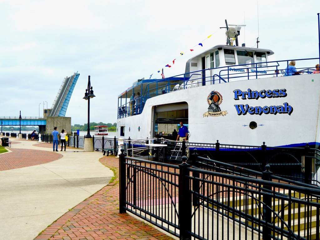 Bay City Boat Lines' Princess Wenonah moored at Wenonah Park in Downtown Bay City
